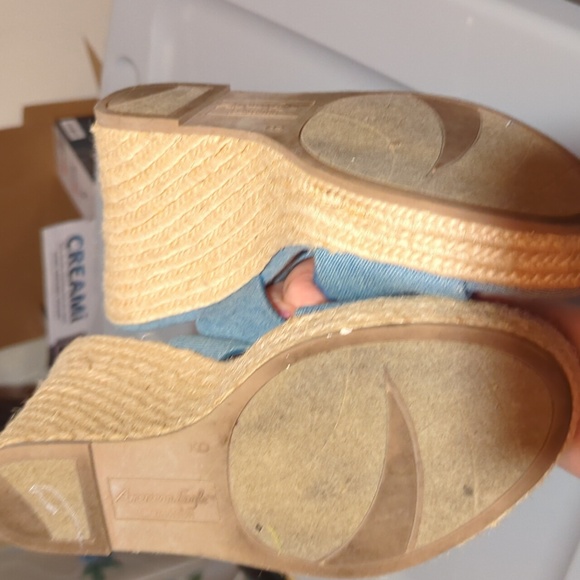 American eagle jean wedge sandals like new - Picture 6 of 6